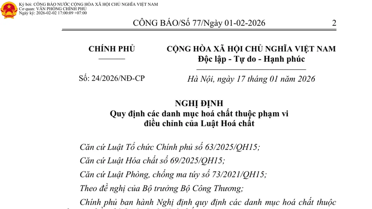 Minh họa bảng danh mục hóa chất với chai lọ phòng thí nghiệm và kính lúp